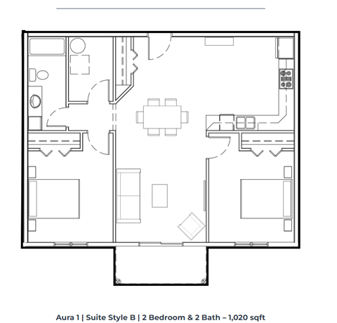 this floor plan is an approximation of our 1 bedroom floor plan
